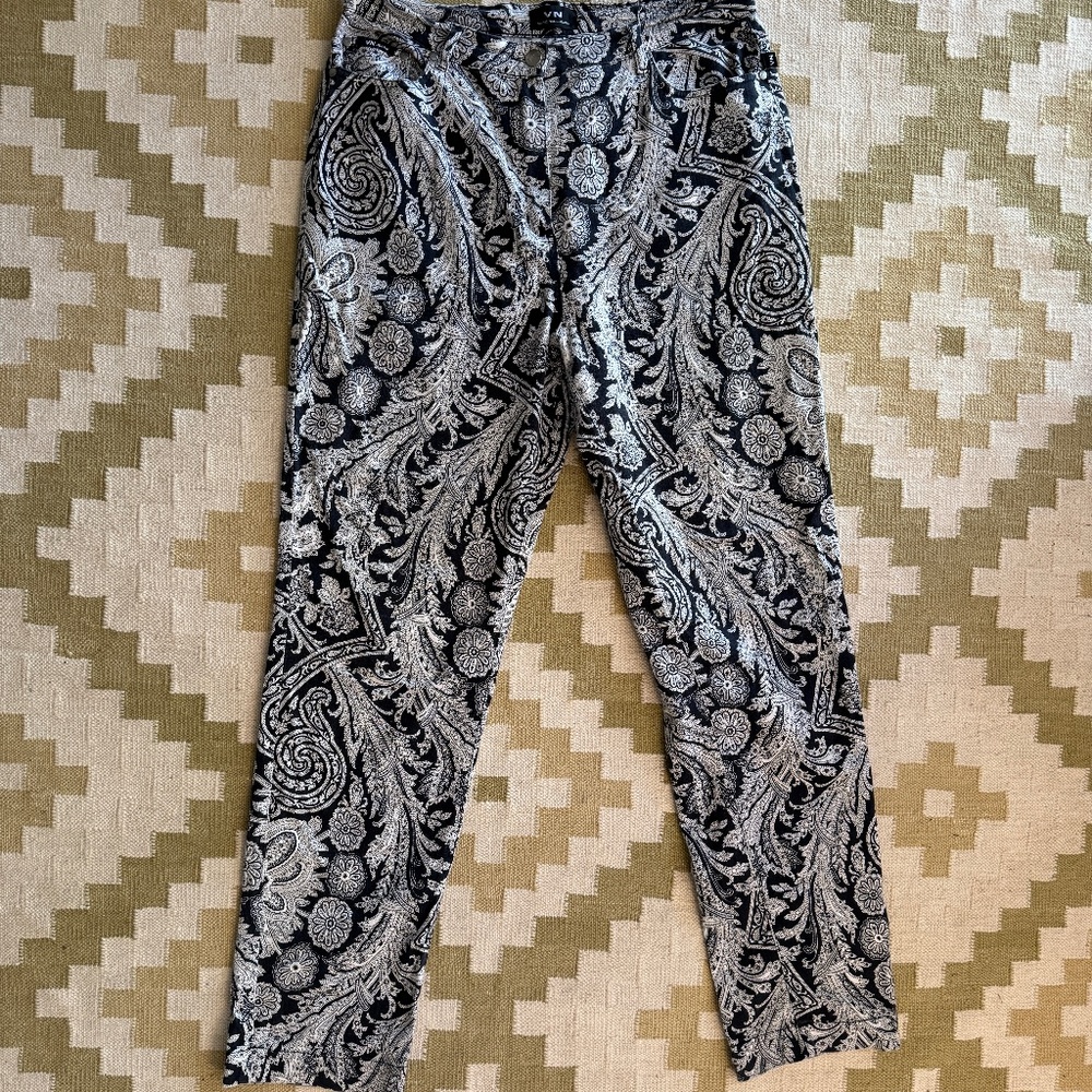 Votre Nom B&W paisley jeans Sz44